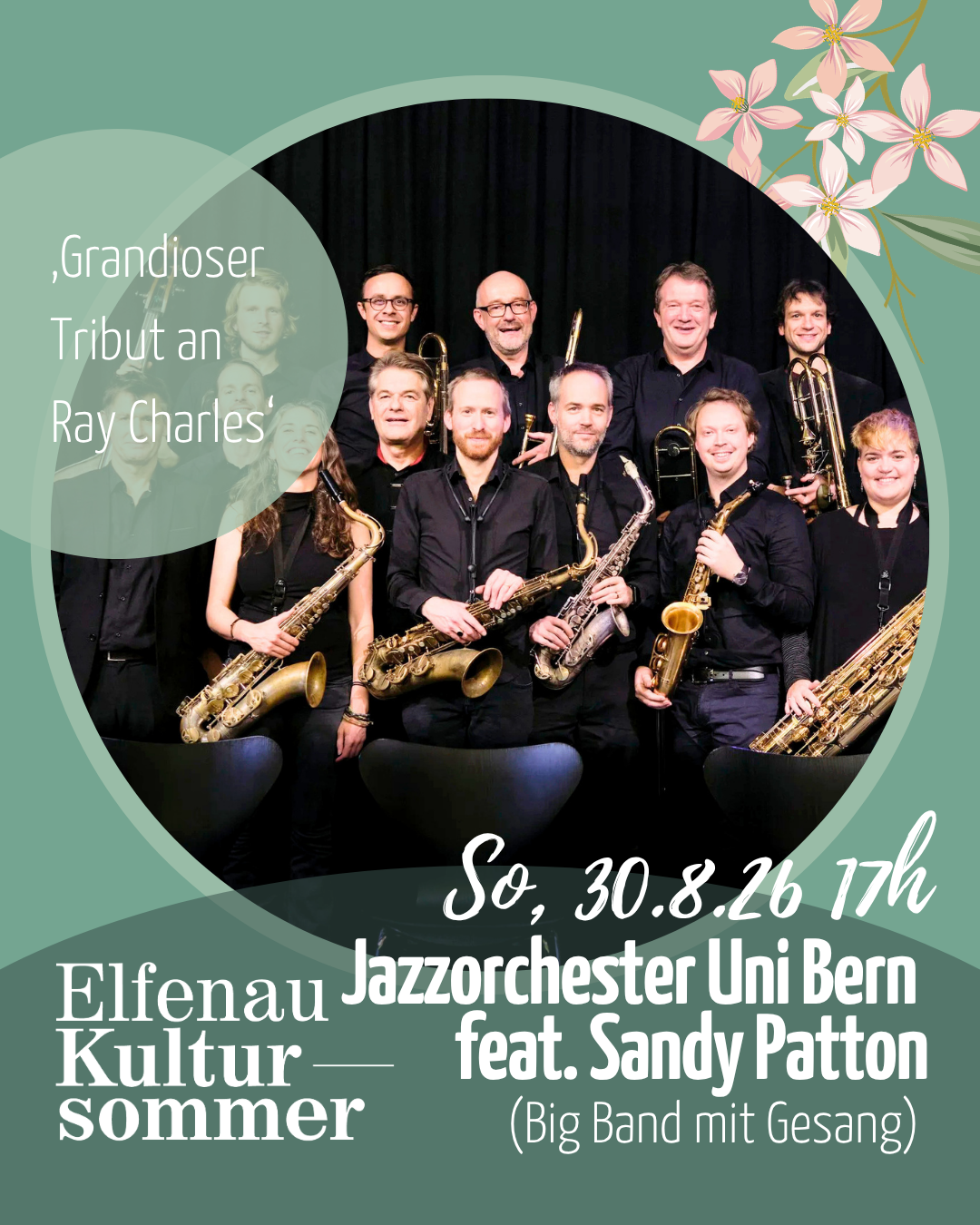 Sujet Elfenau Kultursommer mit Daten 13. bis 30. August 2026 in der Orangerie Elfenau