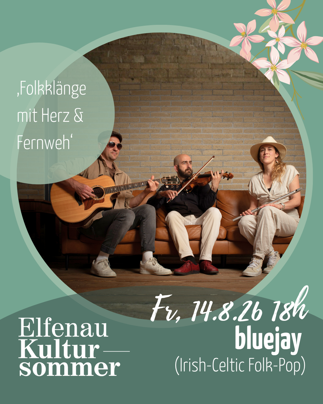 Sujet Elfenau Kultursommer mit Daten 13. bis 30. August 2026 in der Orangerie Elfenau