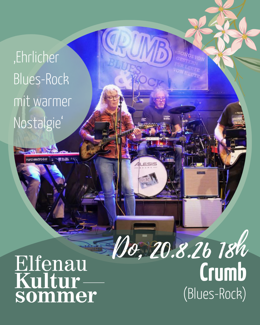 Sujet Elfenau Kultursommer mit Daten 13. bis 30. August 2026 in der Orangerie Elfenau