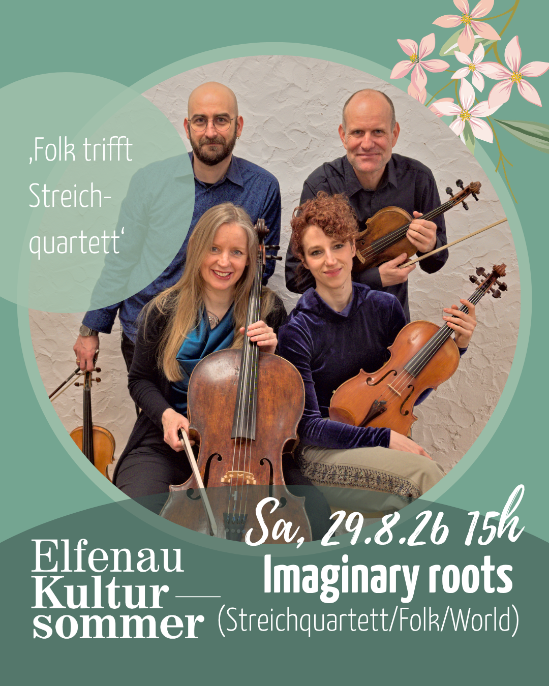 Sujet Elfenau Kultursommer mit Daten 13. bis 30. August 2026 in der Orangerie Elfenau
